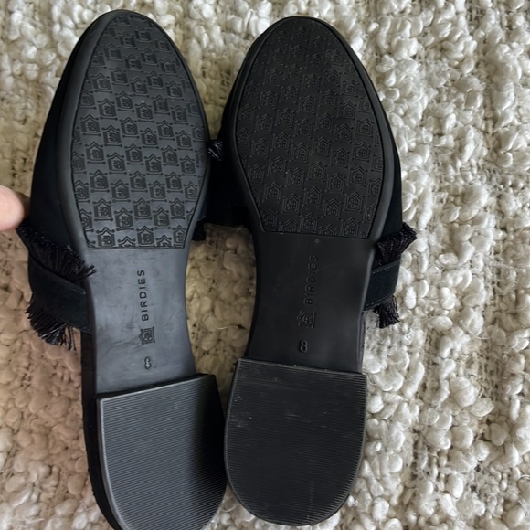 BIRDIES The Ani Black Suede with Fringe Mule Slides - EUC, Like New, Women’s 8 - Picture 7 of 8